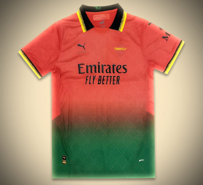 Maillot spécial rouge AC Milan x OFFWHITE 25/26