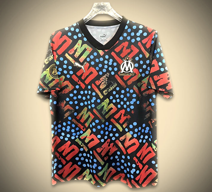 Maillot Pré-Match Spécial Olympique Marseille Afrique Noir 24/25