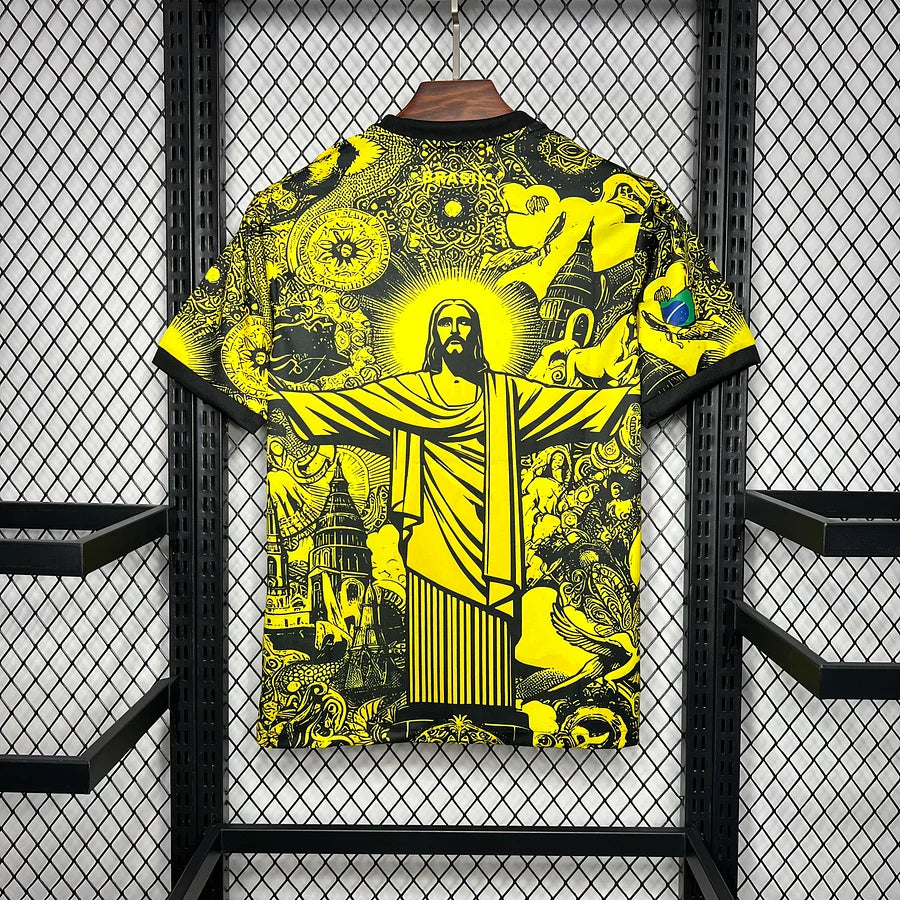 tenue foot Brésil jaune design concept pour supporter