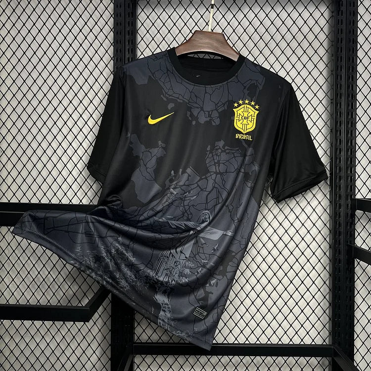 maillot de football inspiration Brésil concept couleur noire