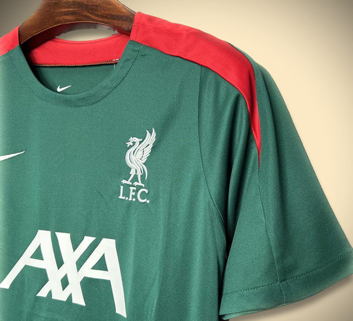 Haut de training Liverpool vert pour football collection 2425