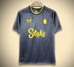 Jersey Everton noir pour supporter collection extérieur 2024 2025