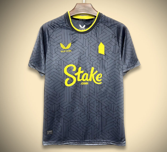 Jersey Everton noir pour supporter collection extérieur 2024 2025