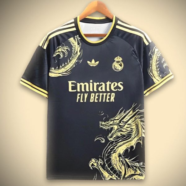 Maillot Concept Real Madrid Dragon Or Édition 2024-2025
