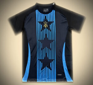 Maillot avant match Argentine 2024 bleu et blanc pour entraînement football