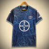 Maillot de football Bayern 04 Leverkusen bleu design concept collection 2425