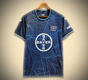 Maillot de football Bayern 04 Leverkusen bleu design concept collection 2425