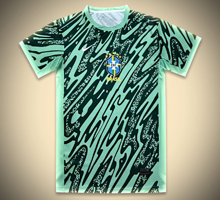 maillot de gardien du Brésil third saison 2024 2025 tenue de football jaune et vert