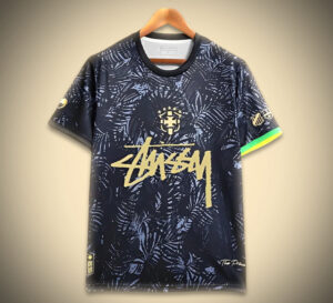 Maillot de football Brésil concept édition Stussy saison 2024 2025 style streetwear