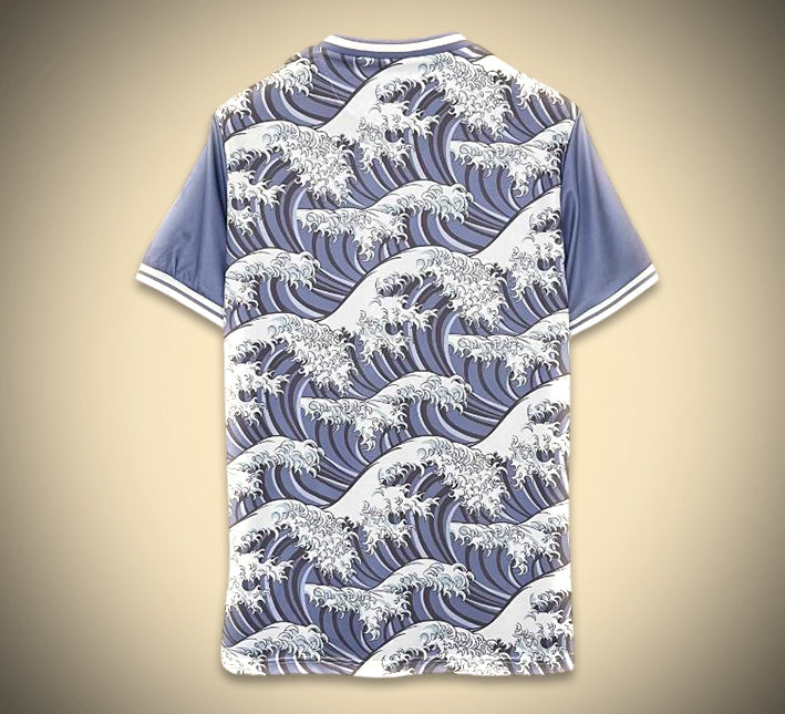 T shirt maillot japonais design vague graphique inspiration manga et culture nippone