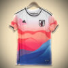 Maillot de football inspiré du Japon couleurs rose et bleu édition concept