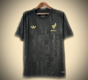 maillot de football Mexique noir et or design concept exclusif