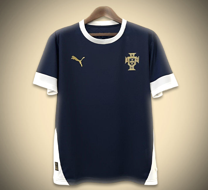 Maillot Portugal Entraînement Bleu Marine 2024-2025 vue de face