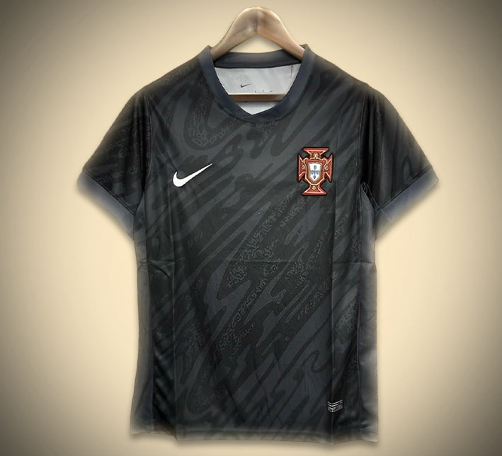 Maillot Portugal Gardien Noir 2024-2025 vue de face
