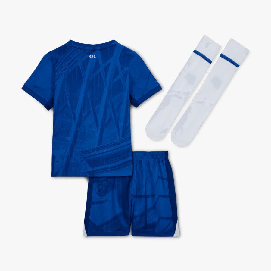 ensemble-maillot-et-short-enfant-chelsea-fc-domicile-saison-2025-2026 Ensemble maillot et short enfant Chelsea FC domicile saison 2025 2026