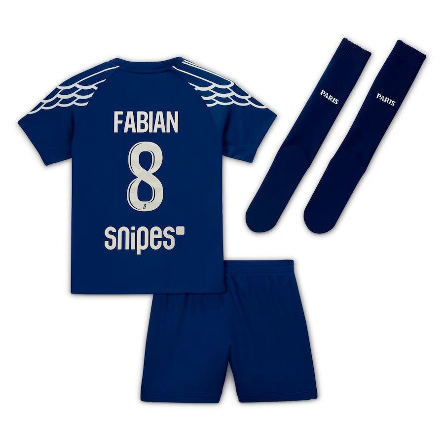 Ensemble maillot et short enfant PSG Fourth saison 2024 2025