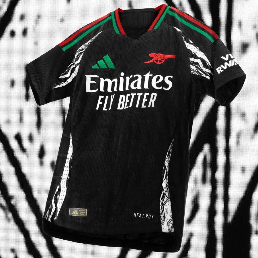 jersey Arsenal extérieur adidas rouge et noir pour supporter des Gunners