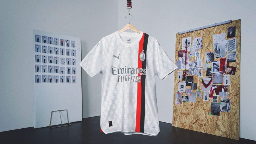 jersey football AC Milan extérieur rouge noir équipement supporter