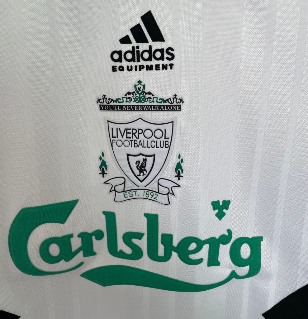 jersey Liverpool FC rétro extérieur manches longues époque 1993 1994