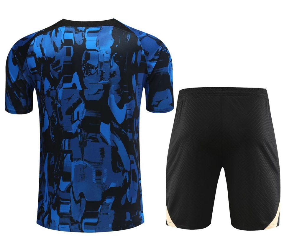 kit d entraînement Chelsea bleu saison 2023 2024 survêtement de football