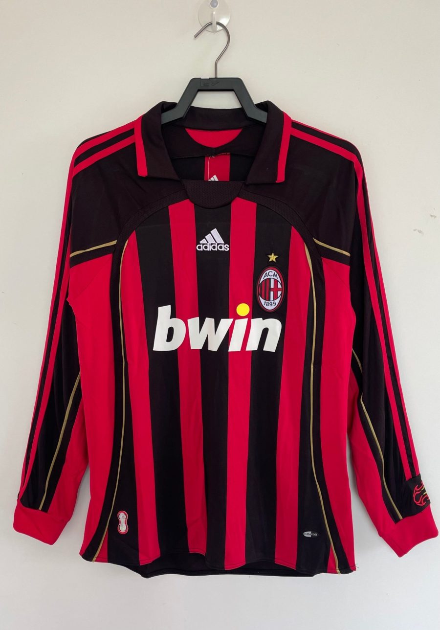 MAILLOT AC MILAN MANCHES LONGUES DOMICILE 20062007