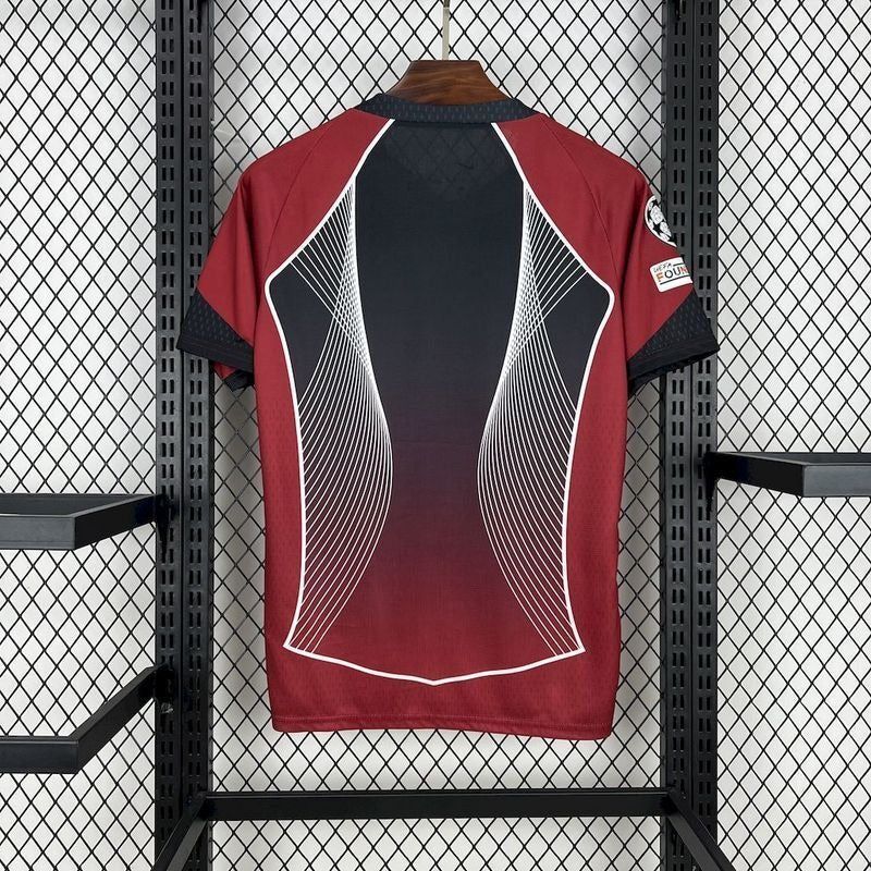 maillot concept rouge du FC Barcelona saison 2025 2026 tenue de football