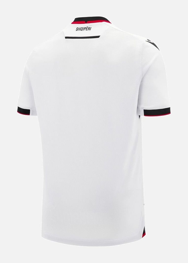 maillot de football Albanie extérieur saison 2025 tenue rouge noir