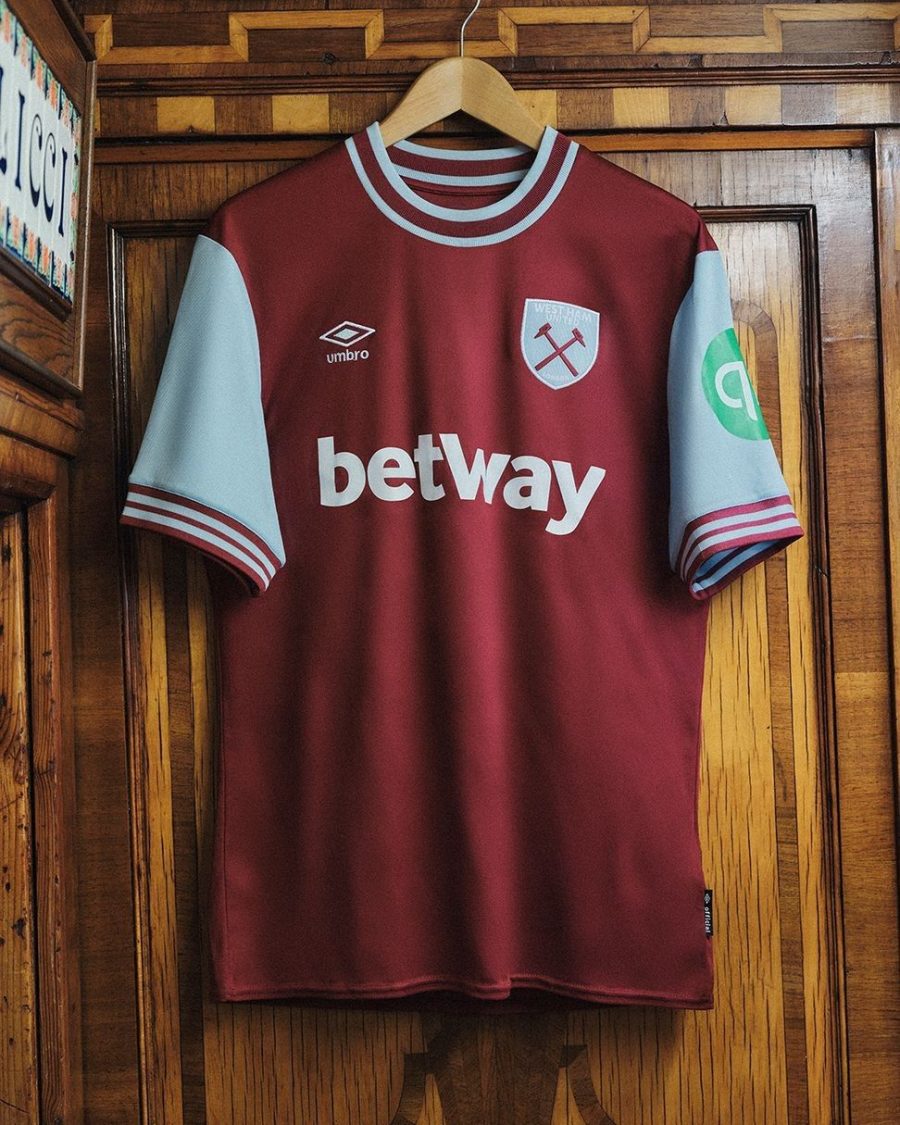 maillot de football West Ham United couleur bordeaux domicile