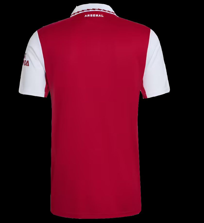 maillot domicile Arsenal saison deux mille vingt deux deux mille vingt trois rouge et blanc