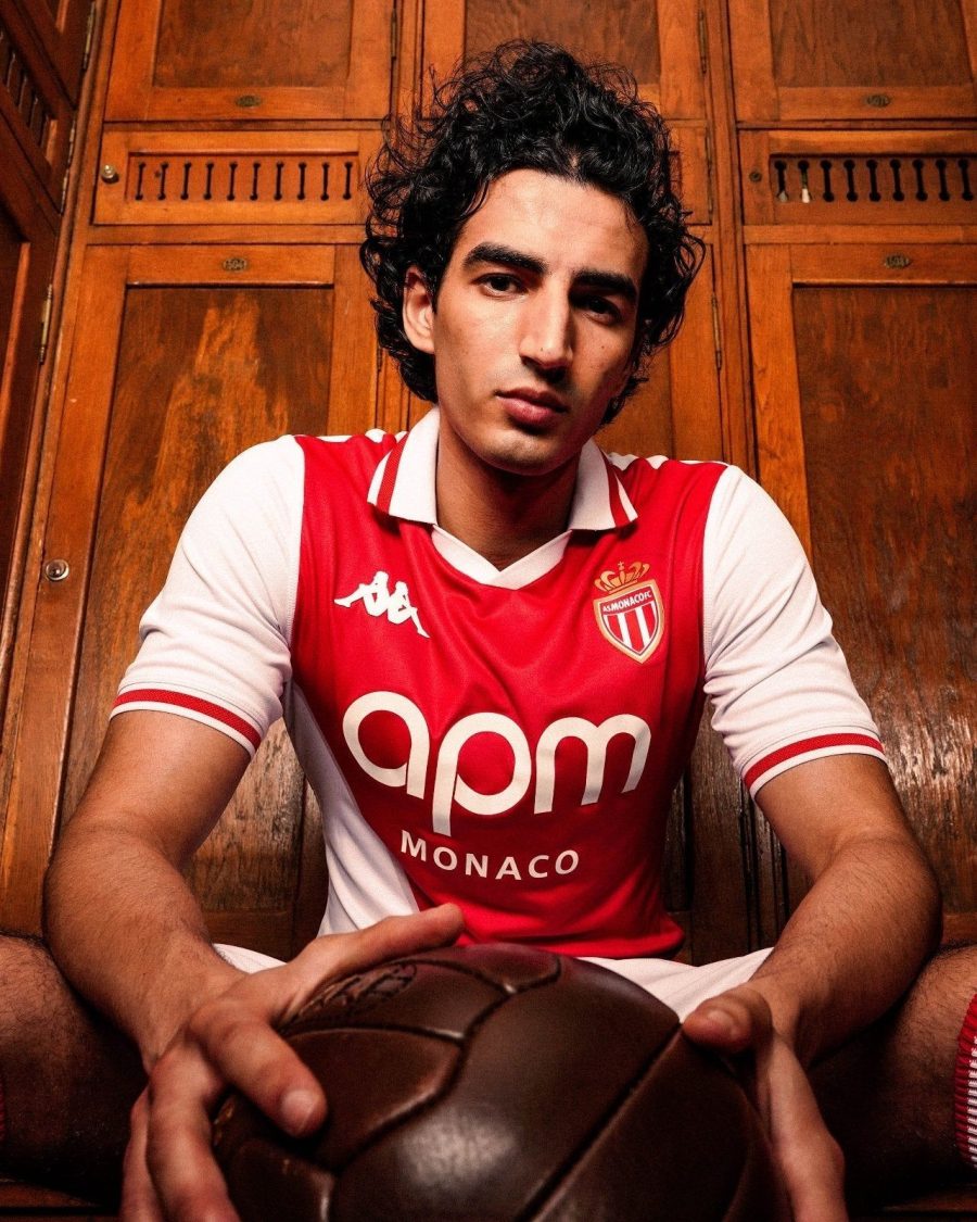 Maillot domicile AS Monaco saison 2024 2025 rouge et blanc