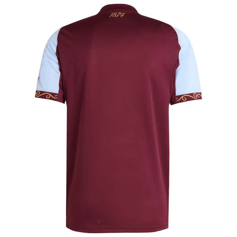 maillot domicile Aston Villa saison 2025 2026 tenue officielle claret et bleu