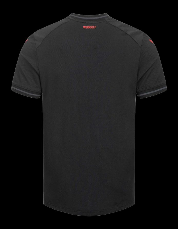 Maillot domicile Bayer Leverkusen saison 2023 2024 rouge et noir football