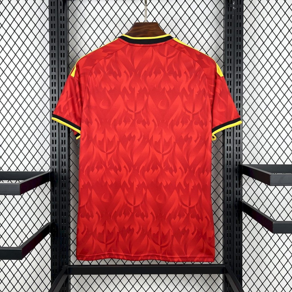 Maillot domicile de la Belgique saison 2026 rouge et noir