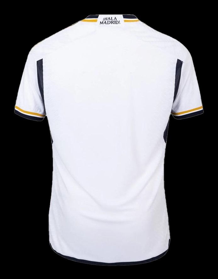 maillot domicile du Real Madrid saison deux mille vingt trois deux mille vingt quatre blanc avec écusson officiel