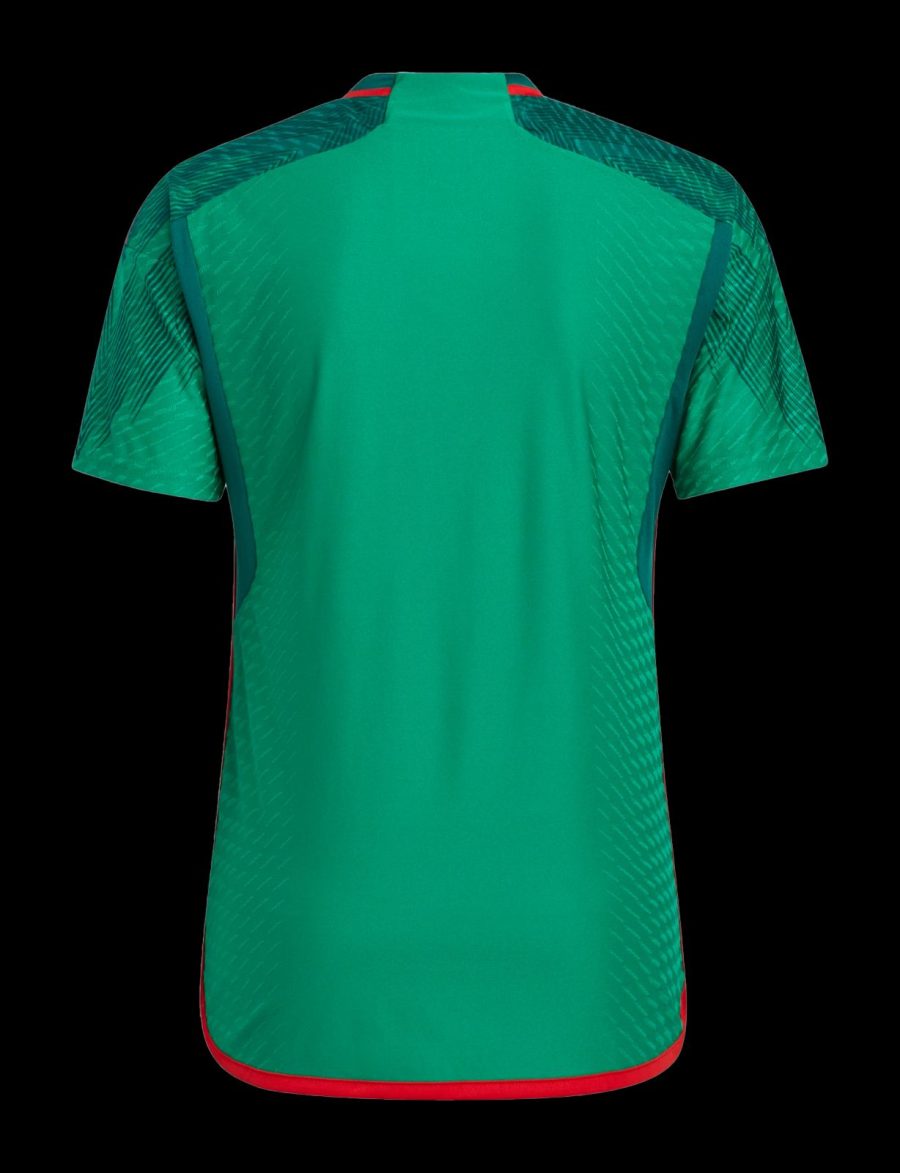 maillot domicile équipe du Mexique Coupe du monde 2022 jersey football rouge et vert