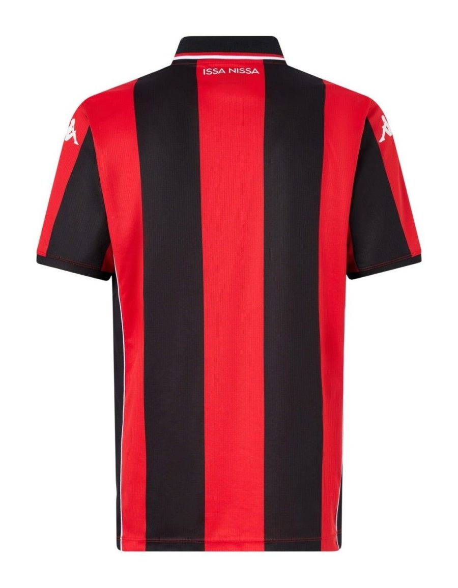 maillot domicile OGC Nice saison 2025 2026 rouge et noir pour supporter du gym