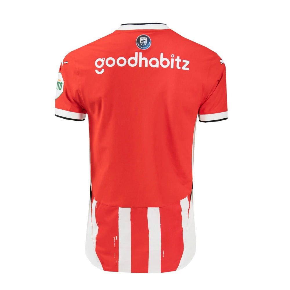 maillot domicile PSV Eindhoven saison 2024 2025 tenue officielle rouge et blanc