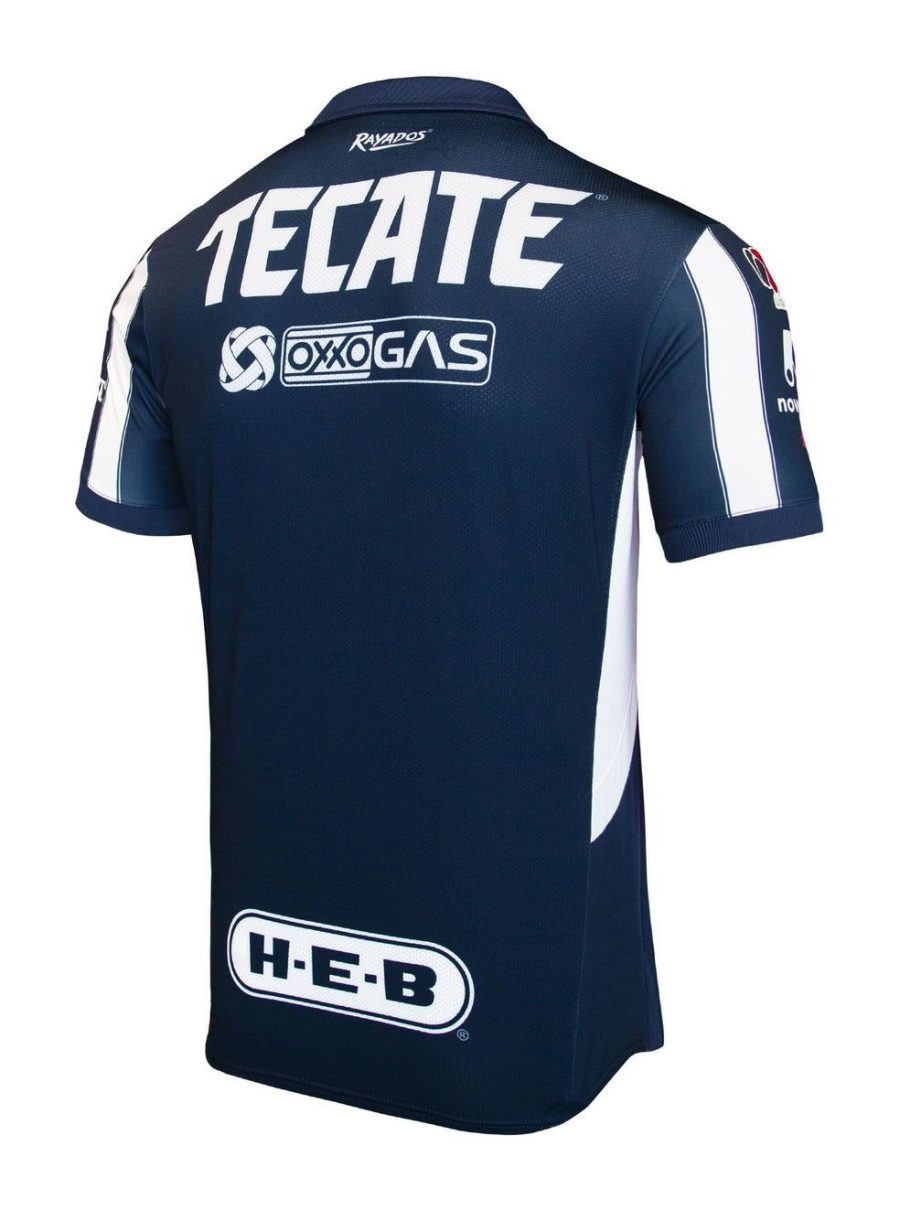 maillot domicile Rayados Monterrey saison 2024 2025 jersey football rayé bleu blanc