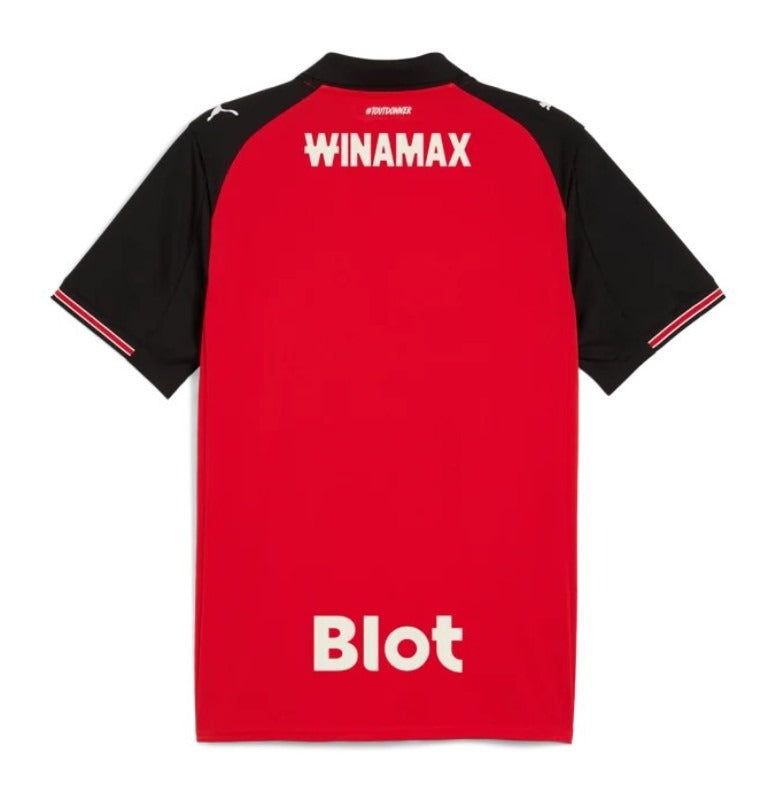 maillot-domicile-stade-rennais-saison-2025-2026-rouge-et-noir-football Maillot domicile Stade Rennais saison 2025 2026 rouge et noir football