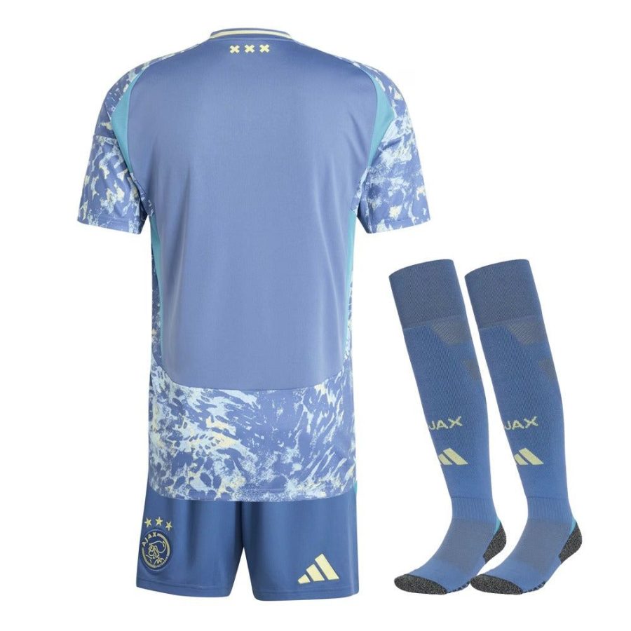 maillot-enfant-ajax-amsterdam-exterieur-saison-2024-2025-avec-short-et-chaussettes maillot enfant Ajax Amsterdam extérieur saison 2024 2025 avec short et chaussettes