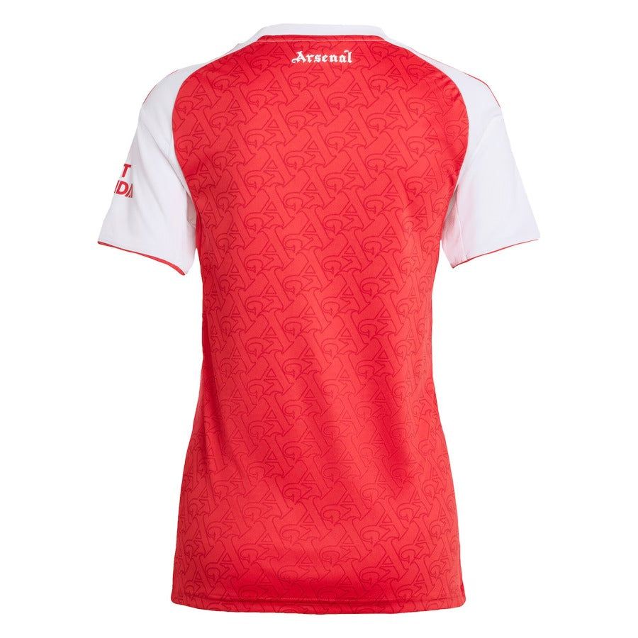 maillot femme Arsenal domicile saison 2025 2026 rouge et blanc