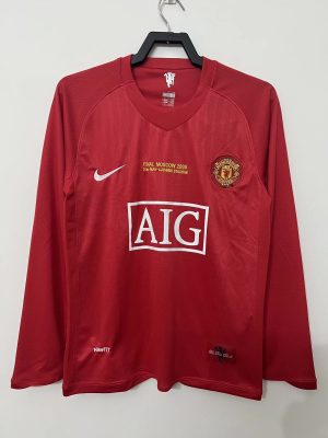MAILLOT MANCHESTER UNITED MANCHES LONGUES DOMICILE 20072008