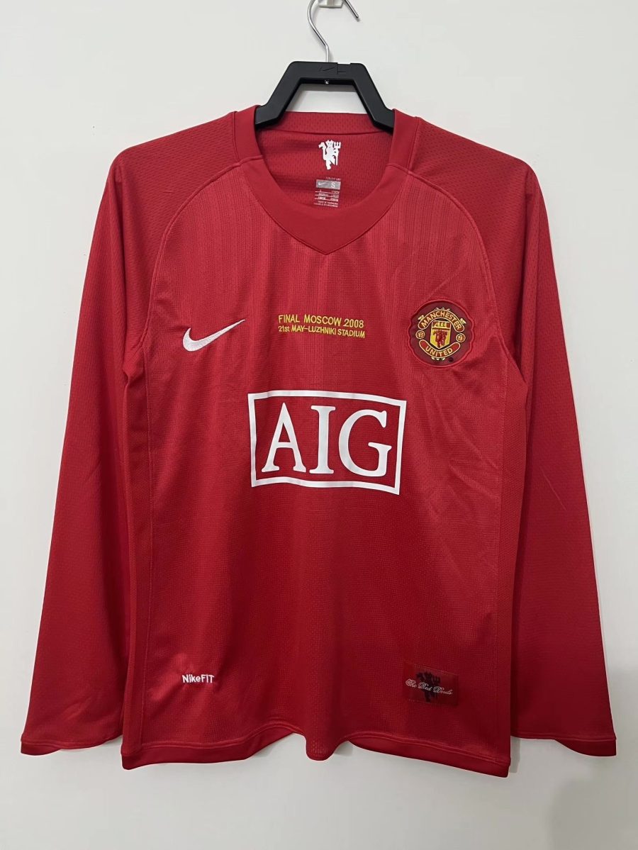 MAILLOT MANCHESTER UNITED MANCHES LONGUES DOMICILE 20072008