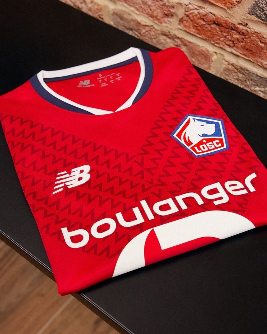 Maillot officiel Lille LOSC rouge pour match à domicile