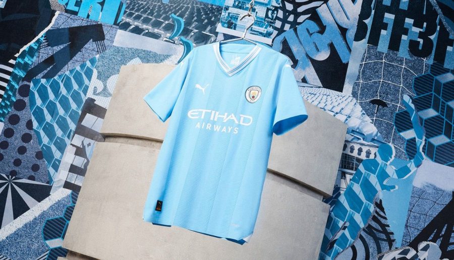 maillot officiel Manchester City jersey home Premier League 2023 2024