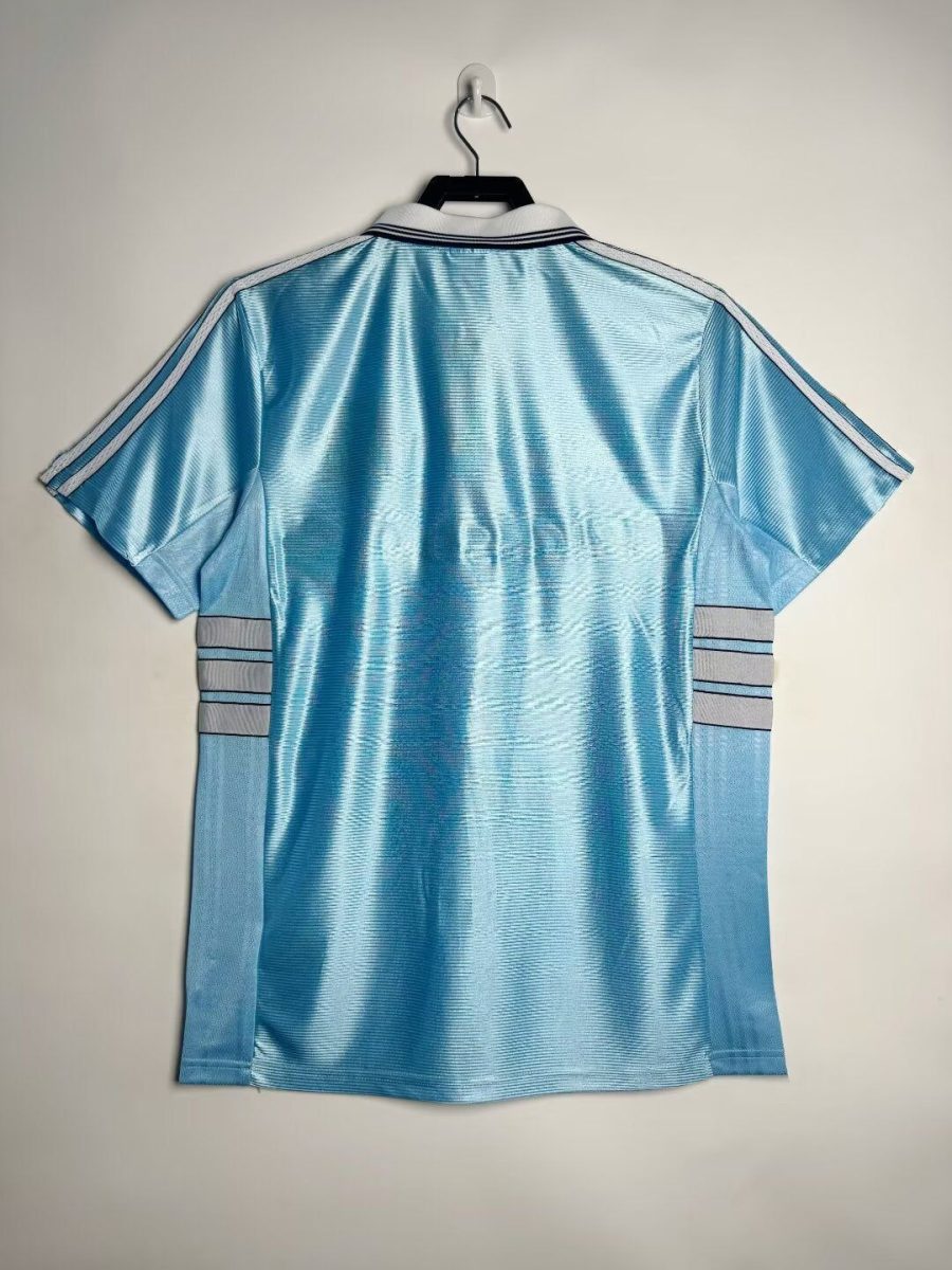 maillot OM vintage extérieur bleu et blanc 1998 1999