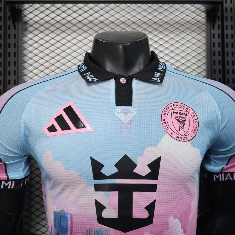 Maillot pré match Inter Miami saison 2025 2026 rose et noir