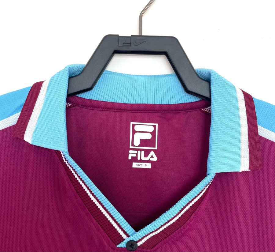 maillot West Ham United rétro bordeaux et bleu