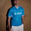 Tenue de football Napoli à domicile jersey bleu ciel pour supporters