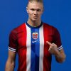 tenue officielle Norvège home 2024 jersey rouge pour supporter des Vikings